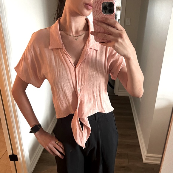 Wilfred free flowy pink crop top - Picture 6 of 11